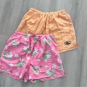 Tommy Bahama men’s lined swim trunk bundle XL pink orange Hawaiian vacation